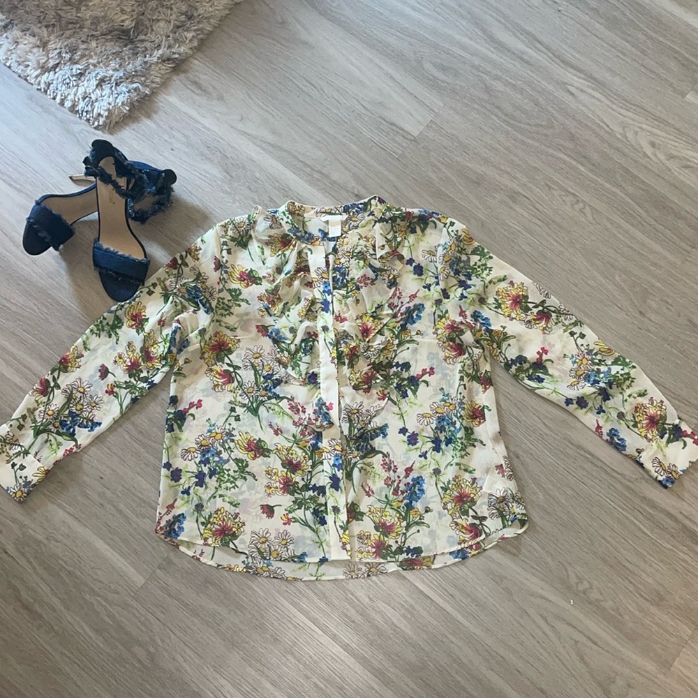 Flowy and flowery button down!